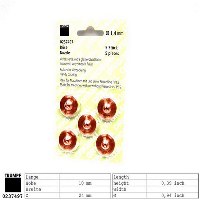 Düse ECE Unverchromt D1,4
