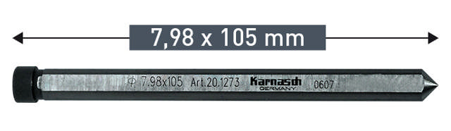 Karnasch centertap Lang 7,98x105mm For HardLine Ø18-60mm (pakke Med 2 stk.)
