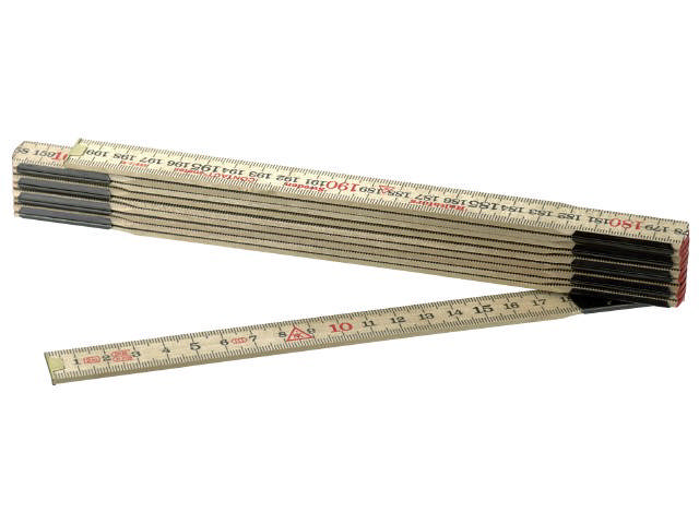 Hultafors tommestok 2mtr.mm/mm korte led træ 59-2-12