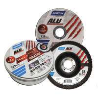 Norton Skæreskive 125x1,0x22,2 NorLine ALU + Flapdisc K40 15+1 stk Tilbud
