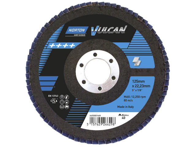 Norton Lamelrondel 125x22 K60 Vulcan R842