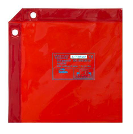 Svejsegardin rød 1,74 x 2,34 mtr.